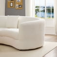 thumbnail image 6 of Kevinplus 6 Seat Oversized Curved Sectional Sofa, Mid-century Style Couch with 5 Pillows, Beige Boucle Fabric, 6 of 13