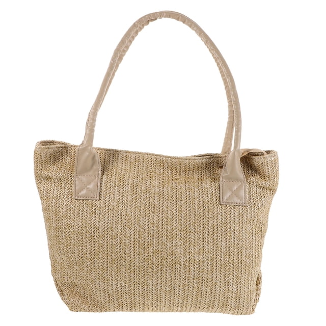 IDEANATEGRATE Tote De Paja En Color Con Textura Natural Y Moderno Para Mujer
