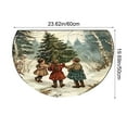 thumbnail image 3 of YIKA Christmas Decorations Christmas Carpet Entrance Door Semicircle Mat Household Absorbent Nonslip Foot Mat Dirt Proof Mat Bathroom Nonslip Mat Christmas Decorations Indoor C, 3 of 6