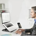 thumbnail image 2 of Lifelong Portable 1 Laptop X- Design Desk Riser, 1 Tier, Bed, Ogt Black, 2 of 8