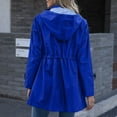 thumbnail image 4 of Niaviben Windbreaker for Women Womens Windbreaker Jacket with Hood Lightweight Breathable Rain Jackets Womens Windbreaker Jacket Women's Trench Coats Women Lightweight Jacket Blue L, 4 of 8