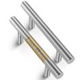 thumbnail image 2 of Mega Handles 35 Pack I Cabinet Pulls 5 Inch, Stainless Steel Cabinet Handle Pulls I Ideal for Kitchen Drawer, Cabinets, Door, Cupboard I Hardware for Cabinets - Hole Distance 3 Inch - Satin Nickel, 2 of 4