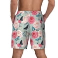 thumbnail image 4 of Uemuo Roses and Butterflies Pattern Mens Swim Trunks Quick Dry Board Shorts with Mesh Lining, Stretch Beach Shorts Quick Dry No-Chafing Board Shorts-Large, 4 of 9