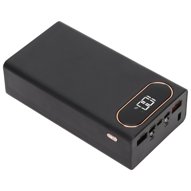 22.5W DIY Power Bank, Lightweight 12x18650 Battery Storage Box Wide Purpose Large Capacity Dual USB Mobile Power Supply LCD Display for Mobile Phone