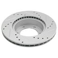 thumbnail image 4 of TRQ Front Performance Brake Rotors Set Premium G-Coated Cross Drilled & Slotted Fits Select 1986-1991 Toyota 4Runner 1986-1995 Pickup, 4 of 5