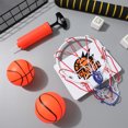 thumbnail image 2 of MasteelfCA 1 Set of Portable Mini Wall-mounted Basketball Toy Indoor Home Basketball Sports Game Toy (1PC Backboard 1PC Inflator 2PCS Balls), 2 of 8