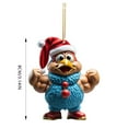 thumbnail image 3 of CASAFUN Chicken Christmas Hanging Ornament, Merry Christmas Pendant for Christmas Tree Window Car Decor, Xmas Santa Holiday Party Gift Welcome Sign Decorations for Kids Family Friends Garden, 3 of 3