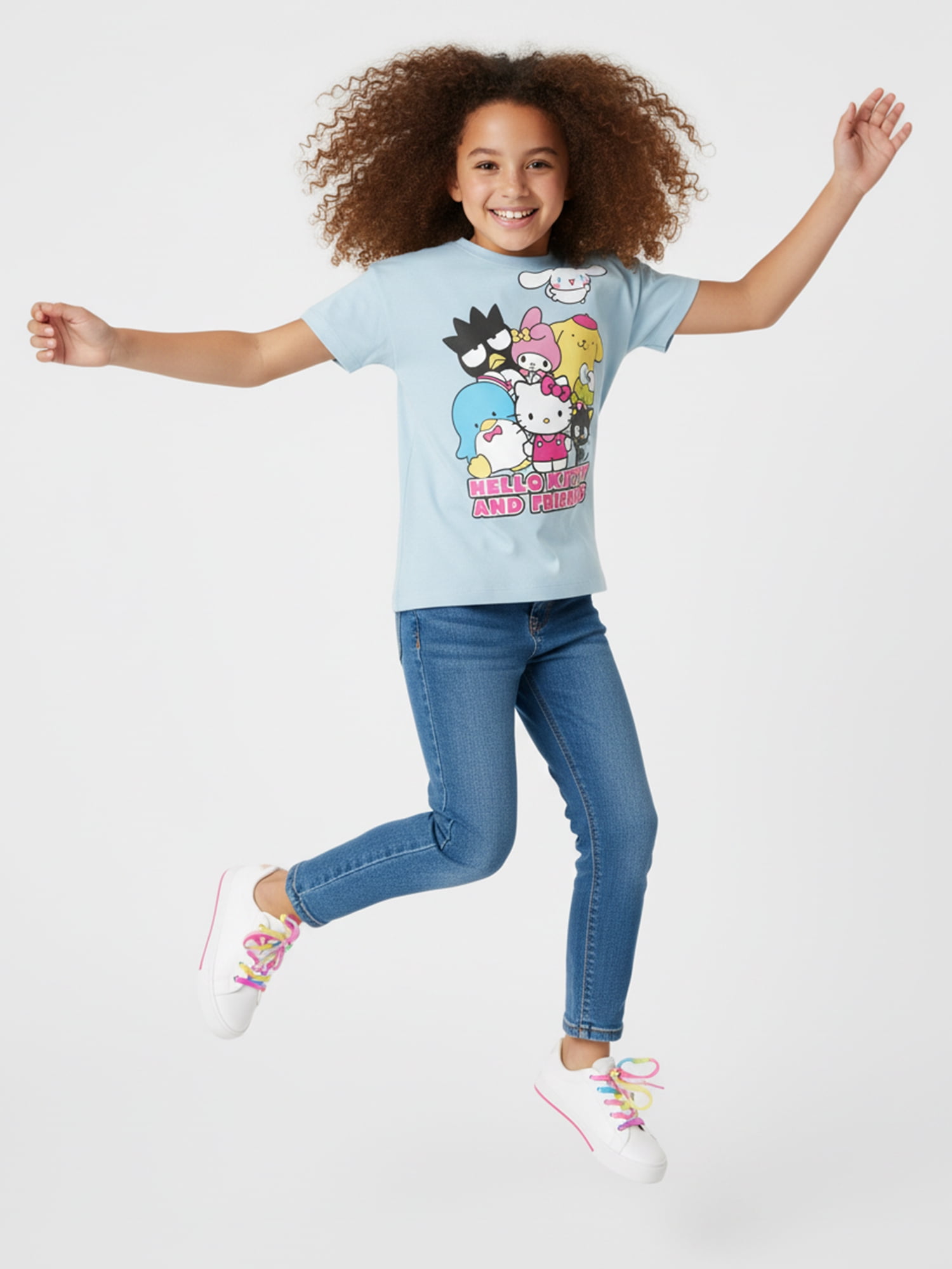 Sanrio Hello Kitty and Friends Girls Graphic Tee with Short Sleeves, Sizes 4-16