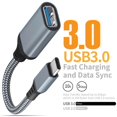 thumbnail image 3 of Cable adaptador OTG tipo C (USB tipo C macho a USB 3.0 hembra), 17 cm, para interfaz universal tipo C., 3 of 5