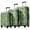 Green, variant on GDF Studio 3-Piece Hardshell Luggage Set, PC Lightweight Spinner Suitcase with TSA Lock, Summer Floral Pattern, Blue