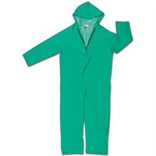 River City 611-2981L Large Dominator 0. 35 mm.  Pvc, Polyester Coverall- Green