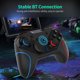 thumbnail image 3 of Controlador de juego inalámbrico Bluetooth Gamepad con giroscopio de 6 ejes Vibración de motor dual Abanopi Azul y rojo / Bluetooth, 3 of 6