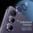 thumbnail image 2 of for Samsung Galaxy S25 Camera Lens Protector, 9H Tempered Glass Camera Cover Screen Protector Metal Individual Ring for Samsung Galaxy S25, Multicolour, 2 of 6