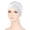 White, variant on Solid Color Full Cover Inner Caps Forehead Cross Turban Stretch Hat for Women Head Scar