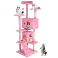 thumbnail image 2 of CL.HPAHKL 70in Cat Tree Tower, Multi-Level Cat Tower Furniture Activity Center with Platform Scratching Posts Stand House Condo and Toy, Cat Condos for Indoor Cats Activity Relaxing, Pink, 2 of 7