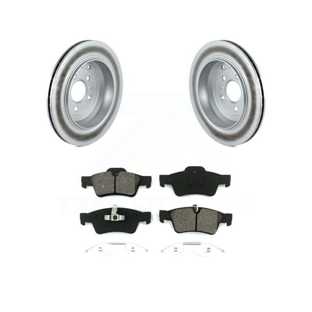 Transit Auto Rear Coated Disc Brake Rotors And SemiMetallic Pads Kit