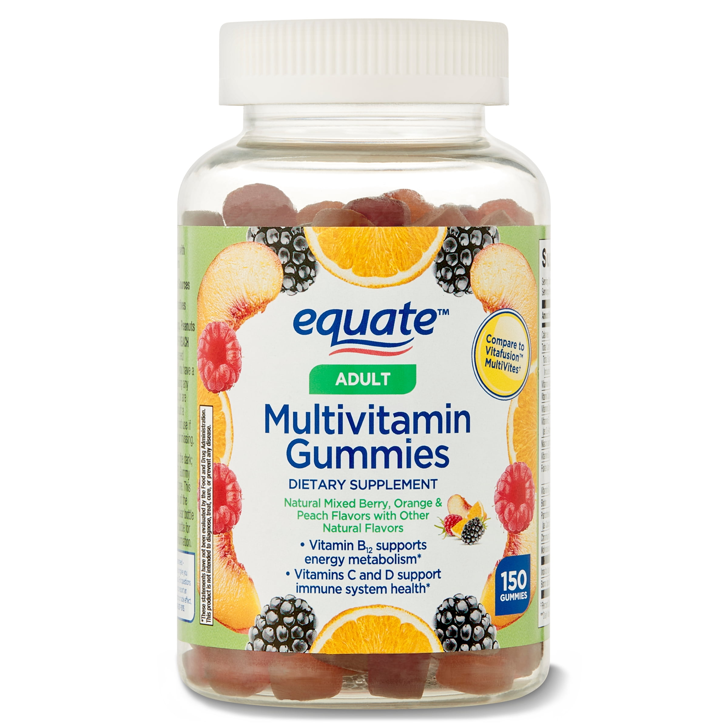 Equate Adult Once Daily Multivitamin Gummies Dietary Supplement, 150 Count