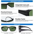 thumbnail image 5 of TINHAO Oversized Wrap Around Fit Over Glasses Sunglasses for Men with Hard Case, Polarized UV400 Wide Frame Prescription Glasses for Driving Fishing Hiking Cycling, 5 of 6
