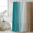 thumbnail image 4 of Aqua Brown Ombre Bathroom Shower Curtains with 12 Hooks Polyester Waterproof Shower Curtain for Stalls and Bathtubs Vintage Country Wooden Decorative Bathroom Privacy Curtain 54x78 Inches, 4 of 9