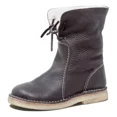 thumbnail image 4 of 2024 Botas de nieve para Mujer, Botas de invierno ligeras con cordones, zapatos de piel para Mujer, nuevas Botas elásticas altas, Botas de cuero PU para Mujer, 4 of 5