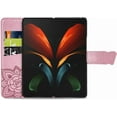 thumbnail image 7 of Samsung Galaxy Z Fold 2 Wallet Case, Mantto Bling Butterfly Flower PU Leather Flip Phone Cover Credit Cards Slot Shockproof Protective Kickstand Case for Samsung Galaxy Z Fold 2, Pink, 7 of 7