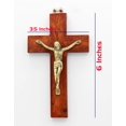 6 Inches Wall Mounted INRI Jesus Christ Wall Crucifix Cross Home Chapel