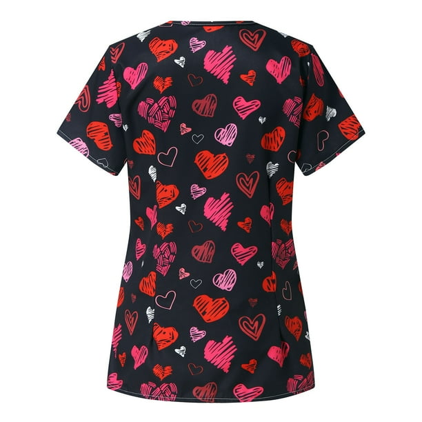 Polka dot scrub top discount