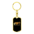 thumbnail image 4 of Peace Love Jesus Stainless Steel or 18k Gold Premium Swivel Dog Tag Keychain, 4 of 10