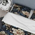 thumbnail image 4 of Designart "Opulent Floral Damask In Black And Beige III" Damask Bedding Covert Set - Bohemian & Eclectic Bed Set With 2 Shams, 4 of 5
