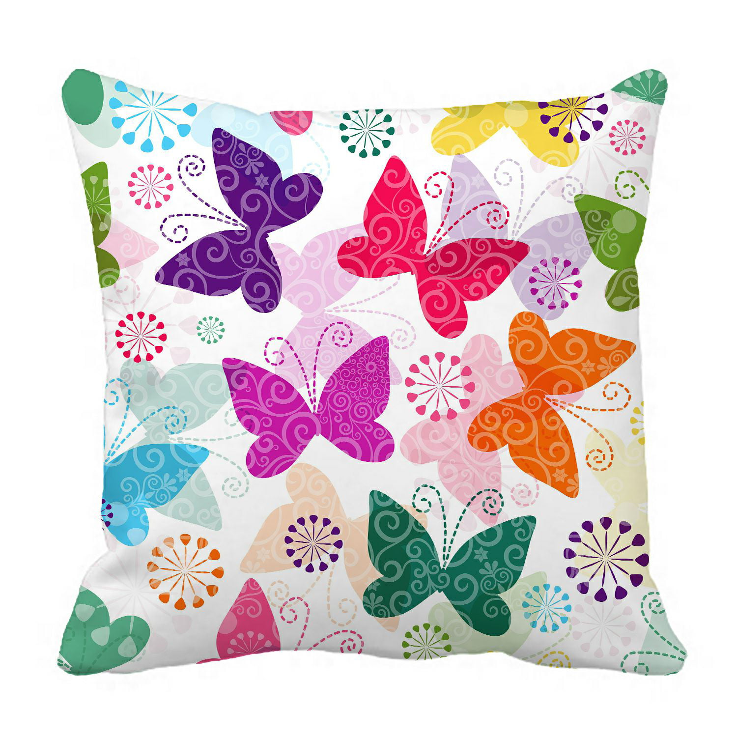 cushion cover Butterfly Print Sofa Home Décor Pillow Case size 16X16 