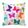 thumbnail image 1 of Funda De almohada ABPHQTO Primavera Mariposas Coloridas y Transparentes 45x45 cm, 1 of 1