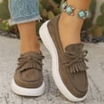 thumbnail image 4 of longantii Orthopedic Casual Shoes for Women Arch Support Non Slip Slip on Work Shoes Lightweight Knitted Mesh Stretch House Shoes Comfortable 2026 New Foam Shoes Brown, 4 of 5