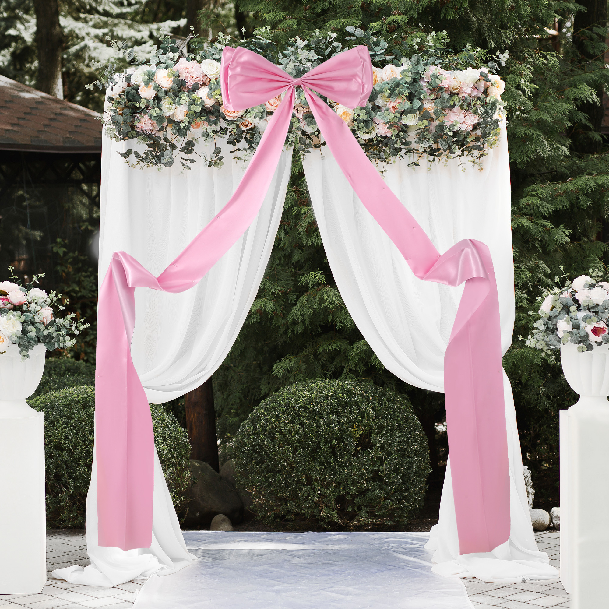 Large Satin Bow Decor, Oversized Bow Birthday Party Decorations, Big Pink Bows Coquette Party Background, Large Satin Ribbon Bow Hanging Decor for Bachelorette Baby Shower Bridal Shower Wedding