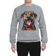 thumbnail image 3 of My Favorite Breed is The One In Need | Colorful Labrador Dog | Dean Russo Art Animal Lover Unisex Crewneck Sweatshirt, Heather Grey, XL, 3 of 5