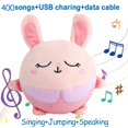 thumbnail image 2 of Juguete de peluche electrónico que habla 400 canciones para niños, pelota de conejo saltador, muñeca grabable, juguetes para mascotas que rebotan, canto USB, regalos para niños Fivean unisex, 2 of 2
