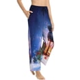 thumbnail image 2 of Xecao Lantern On Snow With Christmas Women's Straight Lounge Pajama Pants: The Epitome of Relaxed Sleepwear, 2 of 9