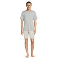 thumbnail image 3 of Hanes Men's Soft French Terry Pajama Shorts, 2-Pack, Sizes S-5XL, 3 of 6