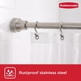 thumbnail image 5 of Rubbermaid No Drill Tension or Wall Mount 44" to 72" Adjustable Shower Curtain Rod, Rustproof Stainless Steel, Brushed Nickel, 5 of 10