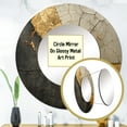 thumbnail image 3 of Designart "Adorned Gold And Black Pottery" Abstract Spirals Rund Mirror For Wall Decor - Large Black Round Print Mirror - Round Modern Mirror - Wall Mounted Round Large Mirror - 23" x 23", 3 of 6