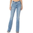 thumbnail image 1 of TheMogan Women's Versatile Vintage Washed Stretch Denim Mid Rise Slim Bootcut Jeans, 1 of 7