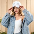thumbnail image 6 of QASIEATN Daily Wear Baseball Caps for Women Adjustable Breathable Baseball Cap for Women Sequins Casual Sports Cap Hat Fall Fashion Accessories, 6 of 6