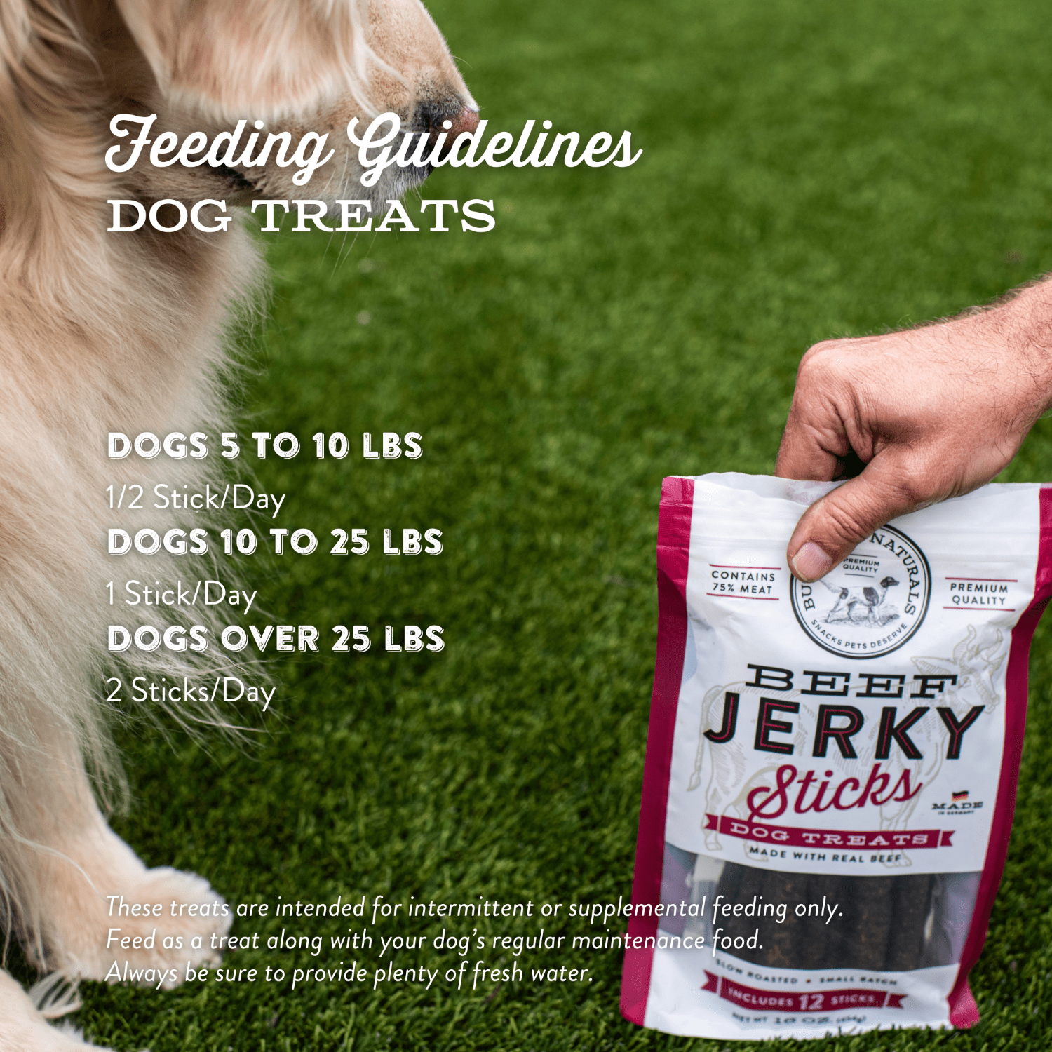 Butchers Naturals Beef Flavor Jerky Sticks, Treats for Dogs, 16 oz Bag