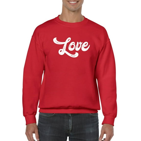 Love Text Sweatshirt Men -GoatDeals Designs, Male Large
