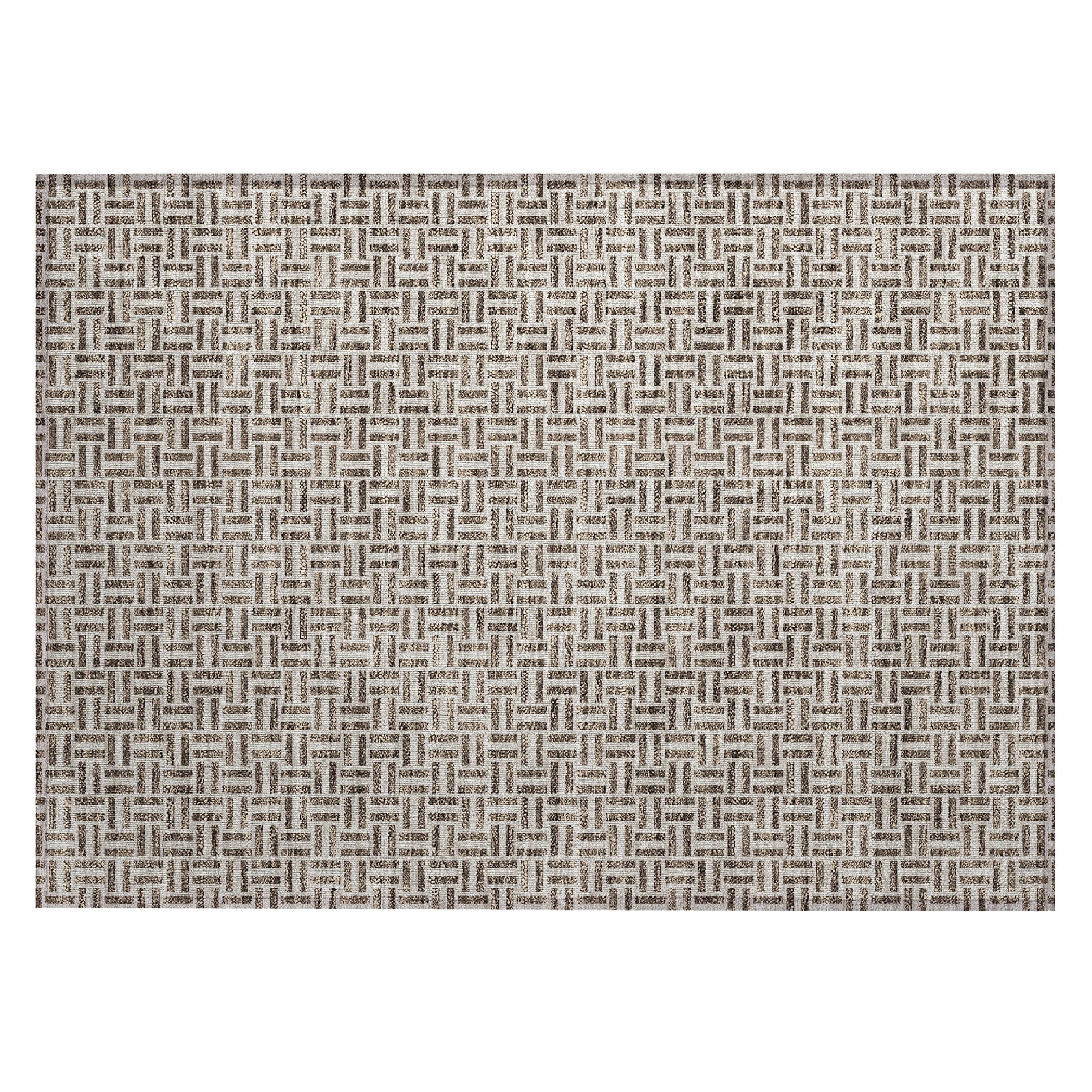 Addison Rugs Chantille Indoor/Outdoor Transitional Geometric Brown Washable Rectangle Rug, 1'8" x 2'6"