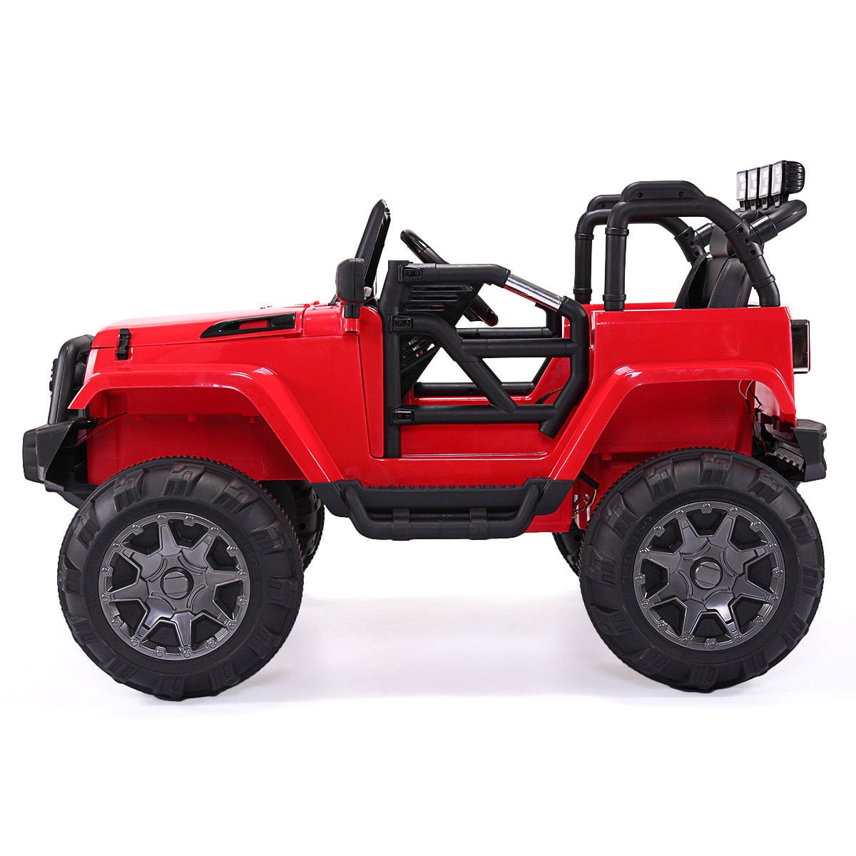 Kepooman 12V Kids Ride-On Electric Cars, Toy Car Gift for Children, Kids Ride-On Truck Car with Remote Control, LED Lights, 3 Speeds