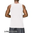 thumbnail image 2 of J. METHOD Men's Premium Basic Casual Plain Tank Top Sleeveless Crewneck Active Workout T Shirts NEMT106 3 PC White 3XL, 2 of 4