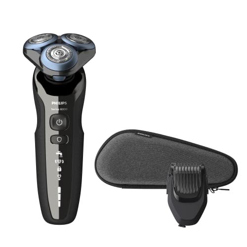 Philips Male Grooming Série 6000, Rasoir Électrique Humide et Sec, S6680/69, Noir