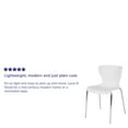 thumbnail image 5 of Flash Furniture 4 Pack Lowell Contemporary Design White Plastic Stack Chair, 5 of 13