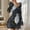 Gray, variant on Maqroz Long Dresses for Women Casual Plus Size V Neck Ribbed Knit Dresses Floral Printed A-Line Hem Flare Sleeves Stretchy Mini Dress Spring Sundress Fashion Outfits Navy M
