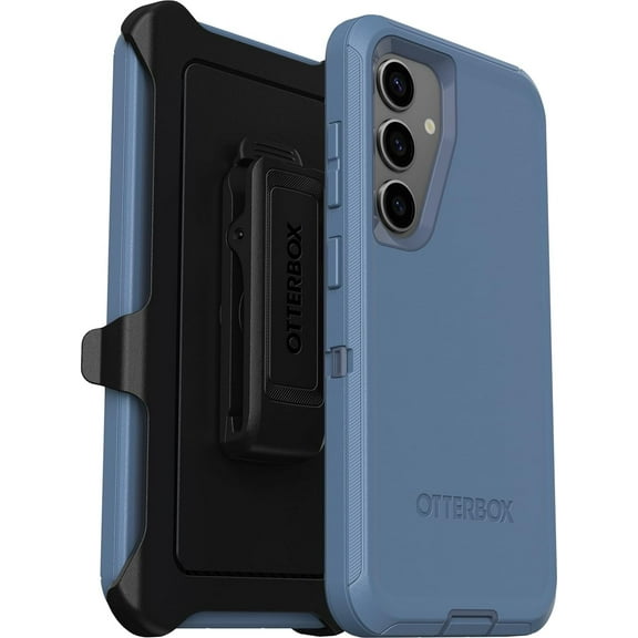 OtterBox Samsung Galaxy S24 Only - Defender Series Case - Baby Blue Jeans Blue - Rugged & Durable - with Port Protection - Holster Clip Includes - Non-Retail Packaging